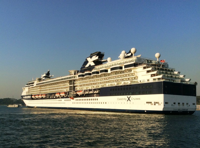 Skyroam Hotspot in use aboard cruise ship while at anchor in Halong Bay, Vietnam