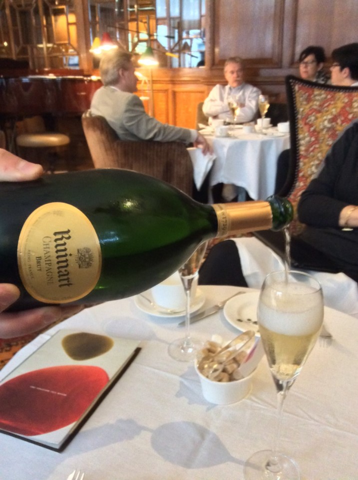 Afternoon Tea at the English Tea Room : Ruinart Champagne aperitif
