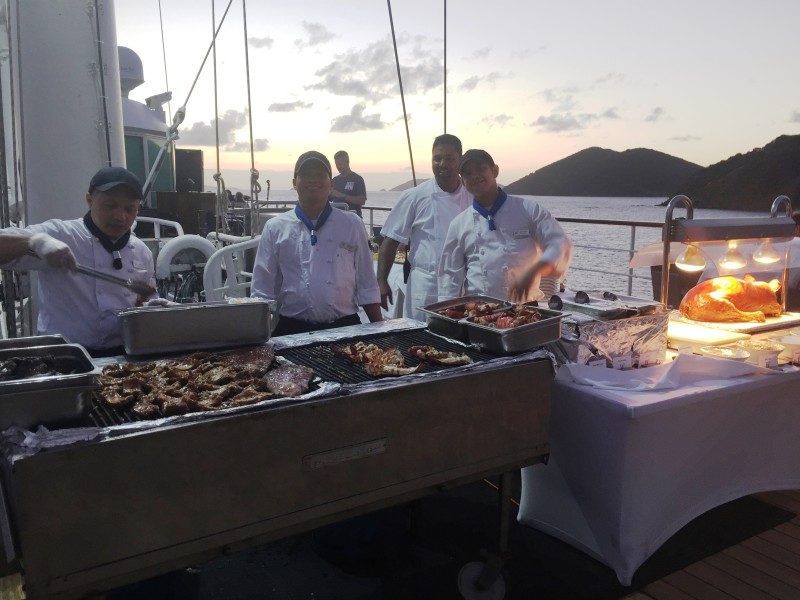 Dining under the stars with Windstar Cruises !