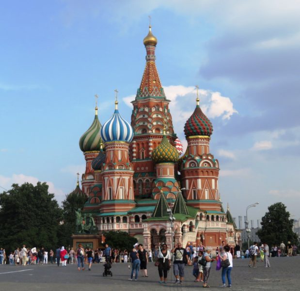 St. Basil Cathedral on Red Square in Moscow, Russia